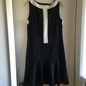 Donna Morgan Black and White Sleeveless Dress